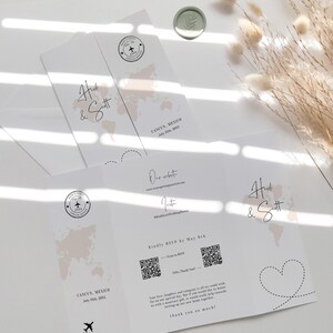 Destination - Folded Wedding Invitations, Folded Gatefold Invitation Templates, Destination Wedding Invitations, Canva Templates image 5