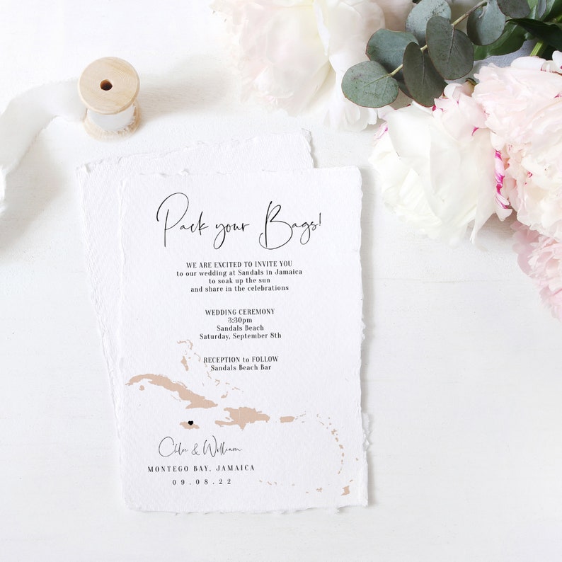 Destination RSVP Postcard Dominican Republic Wedding Etsy