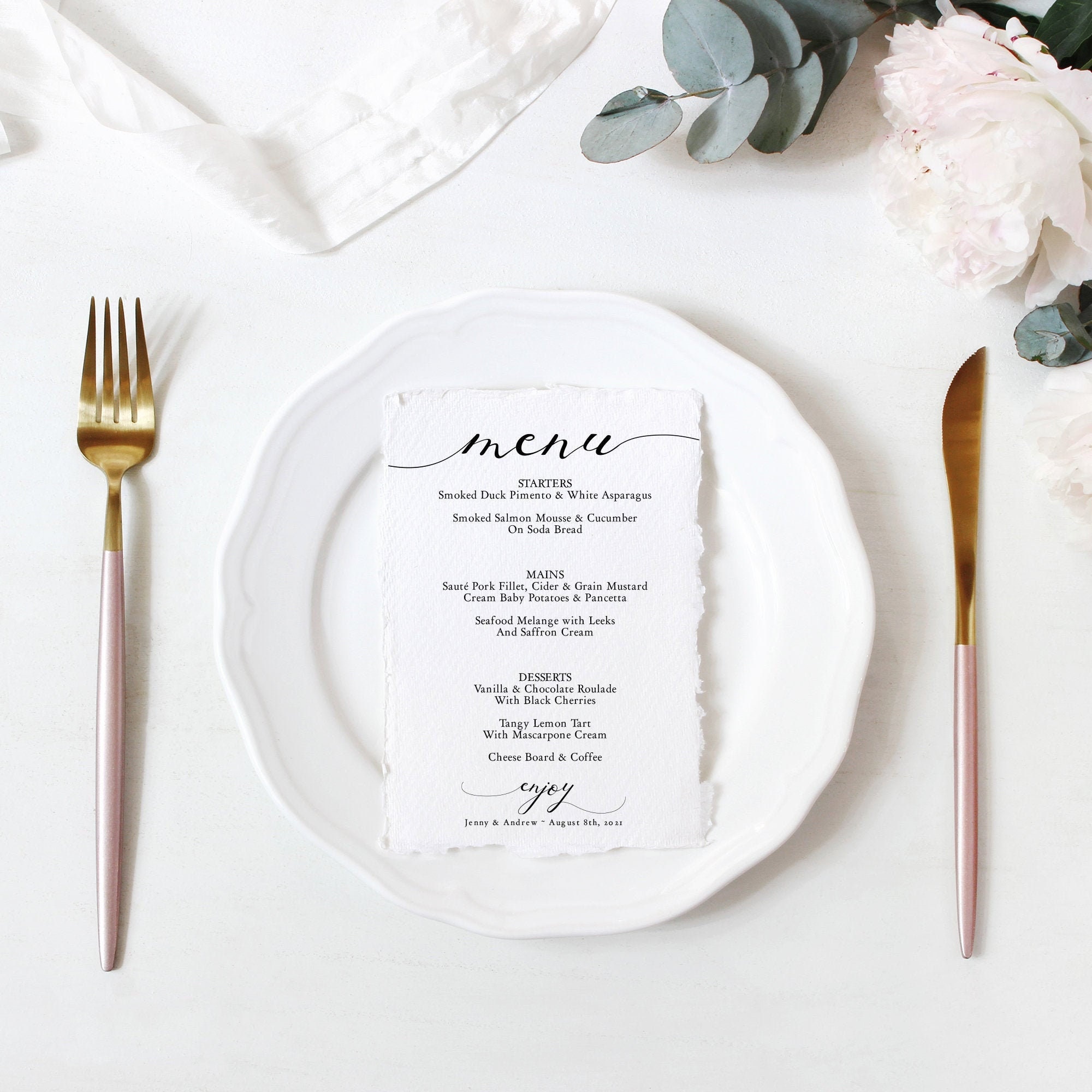 Wedding Menu Templates Free Download