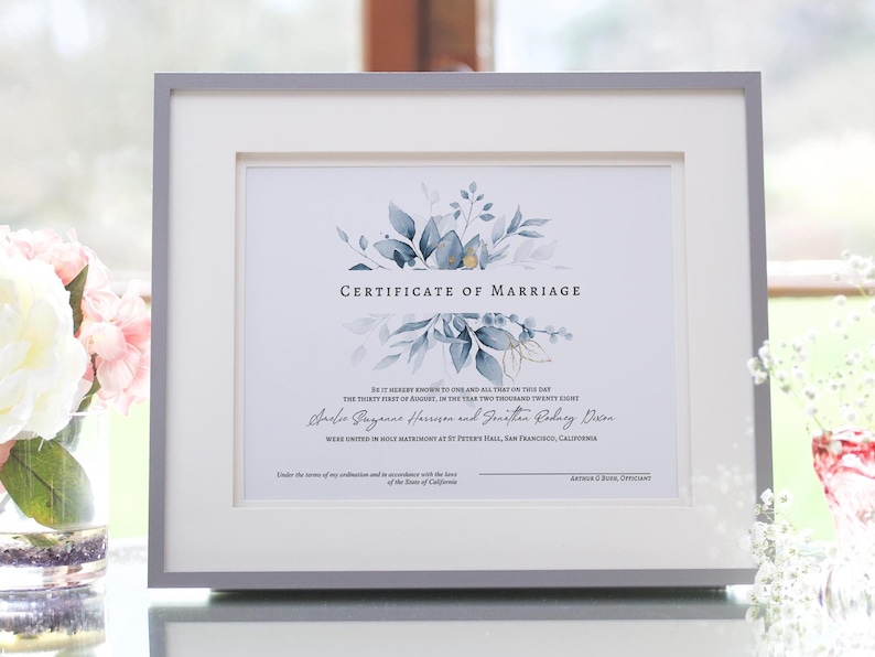 Marriage Certificate Template