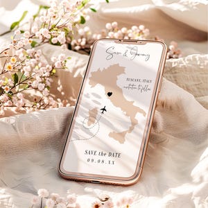 Bestemming: Italië: elektronisch opslaan van de datum, bewerken, afdrukken of verzenden, Toscane, Sardinië: bewaar deze datum, Evite Wedding, canvassjablonen