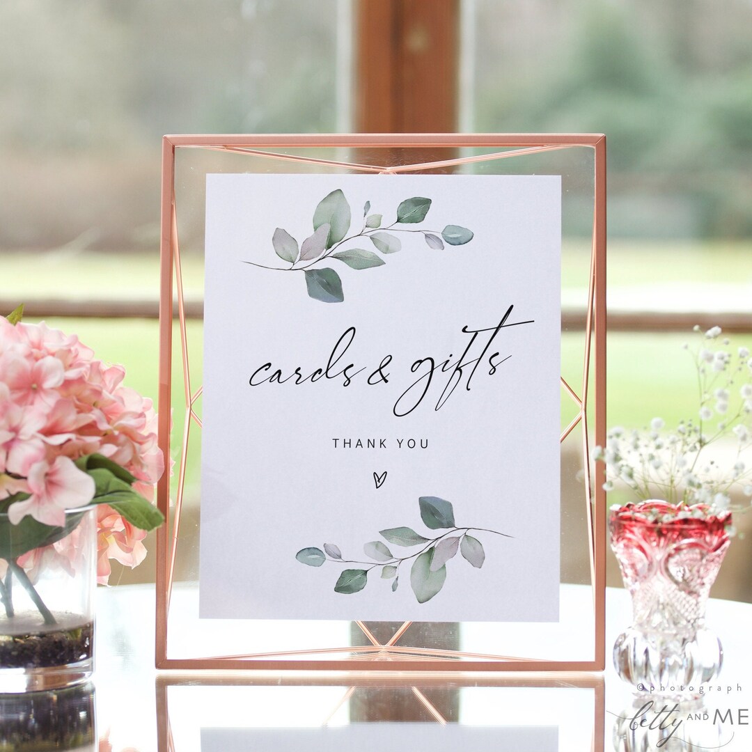 Cards and Gifts Sign, Printable Wedding Cards Sign, Gifts for Wedding ...