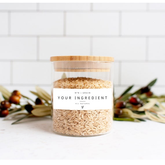 Printable Kitchen Labels, Pantry Label Template, 10 Sizes, Modern Minimalist Labels & Stickers, DIY Jar Label, Canva Templates | 86