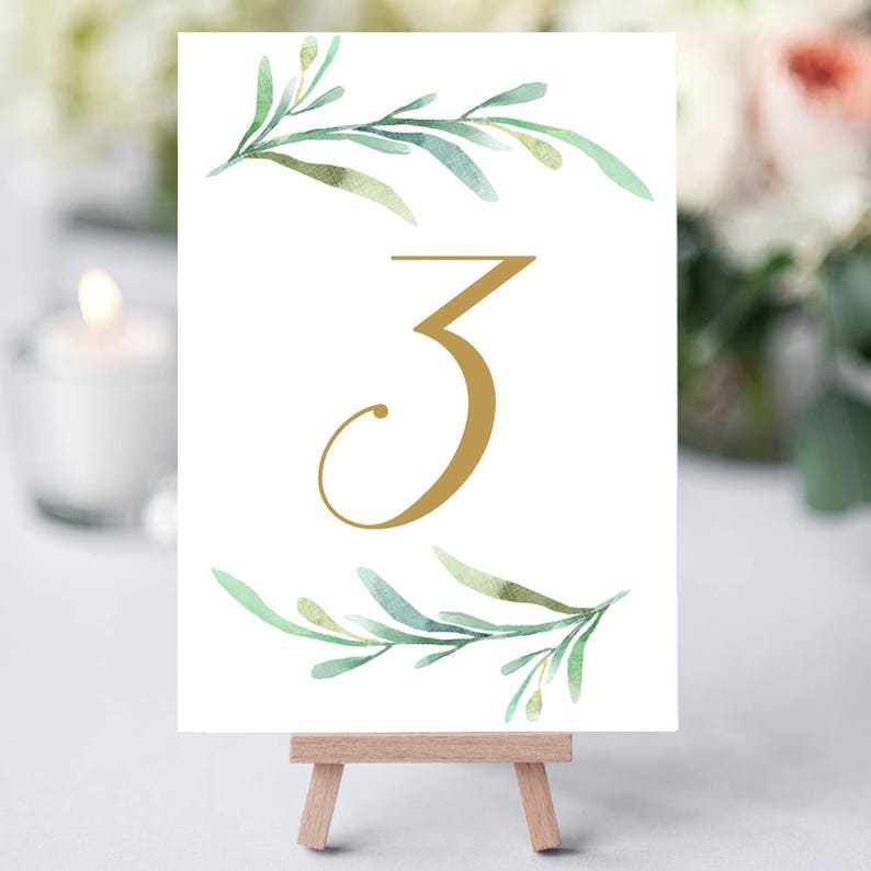 Greenery marriage ceremony desk figures printable figures in just gold 1-50 inside measurements 5x7\ picture about Printable Table Numbers referred to as Greenery wedding ceremony desk quantities printable figures in just gold 1-50 inside dimensions 5x7\
