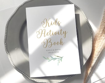 Templates for Kids Wedding Activity Book, Table Activities for Children, Canva Template