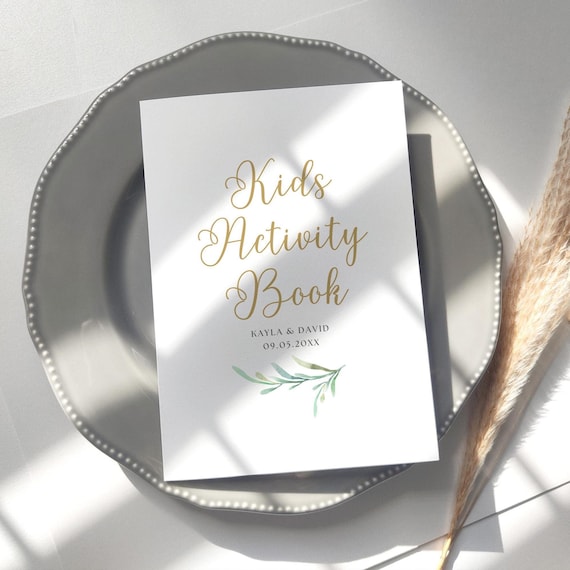 Templates for Kids Wedding Activity Book, Table Activities for Children, Canva Template