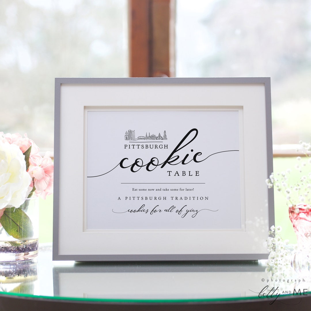 Pittsburgh Cookie Table Printable Sign, Cookies for All of Yinz ...