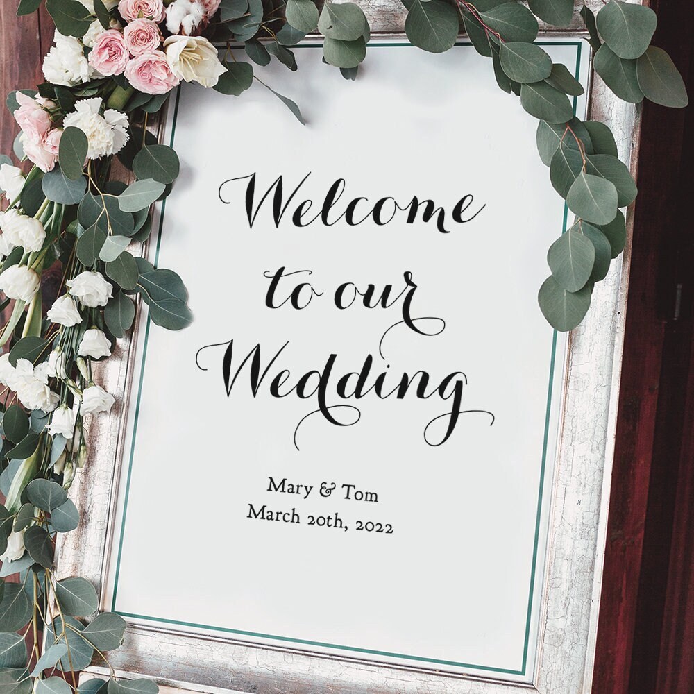Printable Wedding Welcome Poster Sign Printable Template - Etsy Denmark