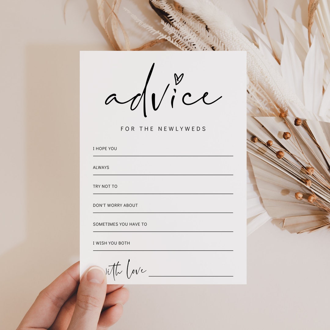 Advice for the Bride and Groom Card, Printable Advice Cards Wedding, Bridal Shower Advice Cards, 4 Sizes, Canva Templates 86 - Etsy advice-for-the-bride-and-groom-card-printable-advice-cards-wedding-bridal-shower-advice-cards-4-sizes-canva-templates-86-etsy