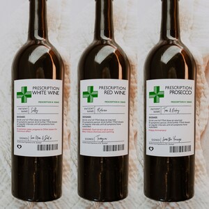 Prescription Wine Bottle Templates