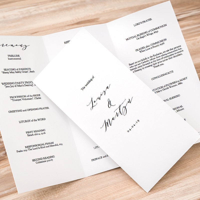 Z Fold Invitation Template