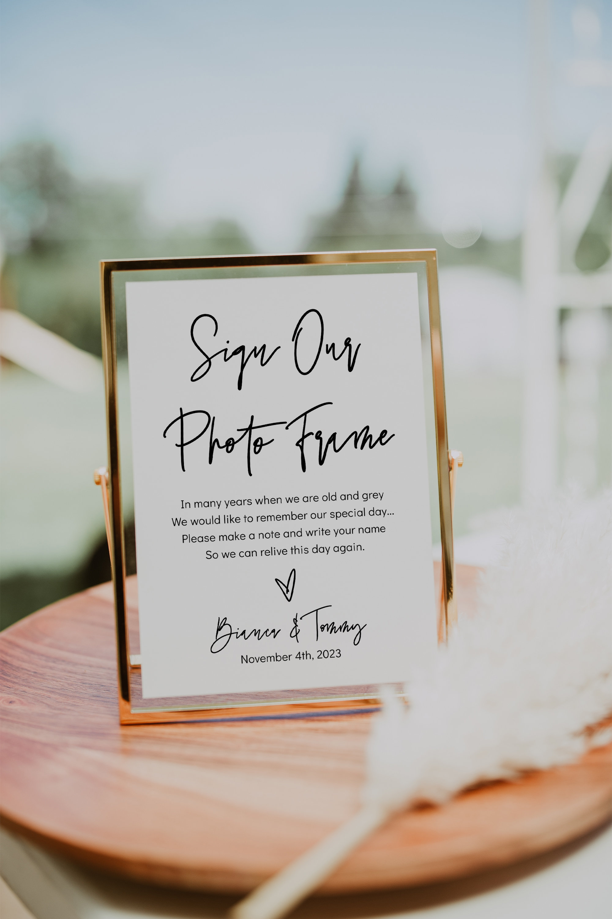 Sign Our Photo Frame Sign, Printable Guest Book Signs 4x6, 5x7