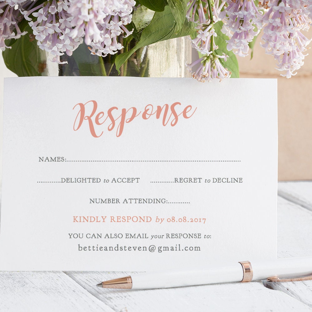 Coral Wedding Name Place Cards Printable Template Folded ...