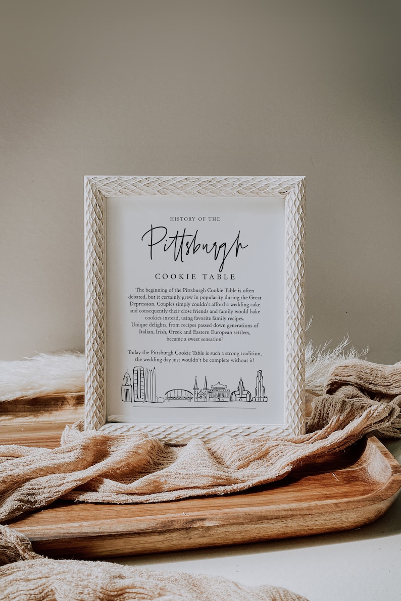Pittsburgh Cookie Table Sign, Printable History of Pittsburgh Cookie Table Sign, Printable Sign, 8x10, Instantly download and print 88 image 7