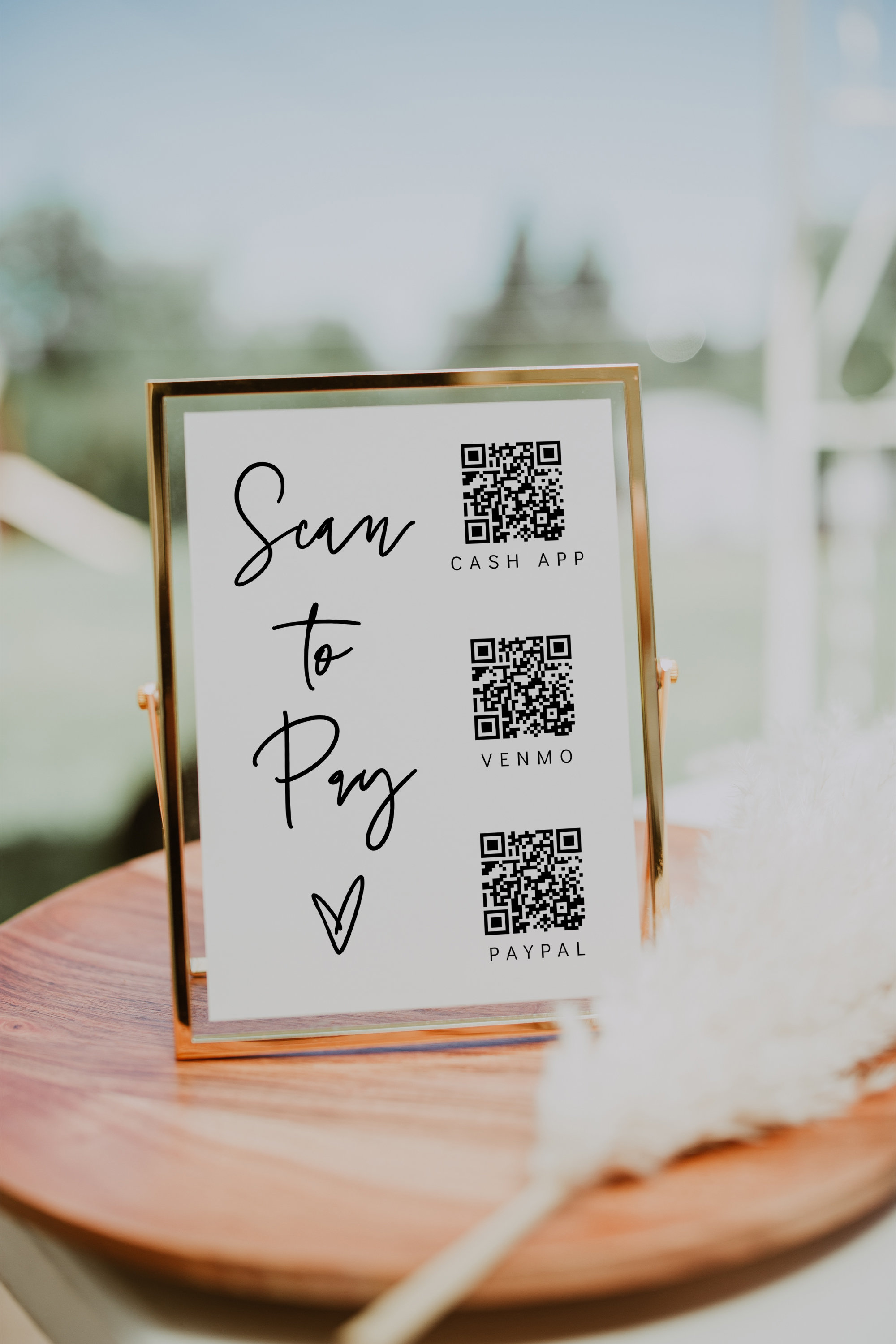 Scan to Pay Sign Printable QR Sign Template Customer QR - Etsy