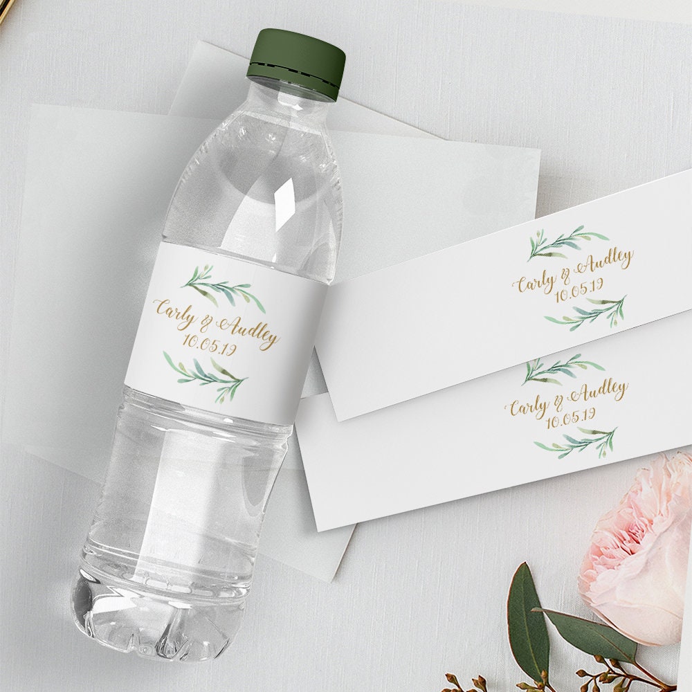 Water Bottle Label, DIY Printable Wedding Water Bottle