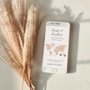 Destination Wedding Phone Invitation