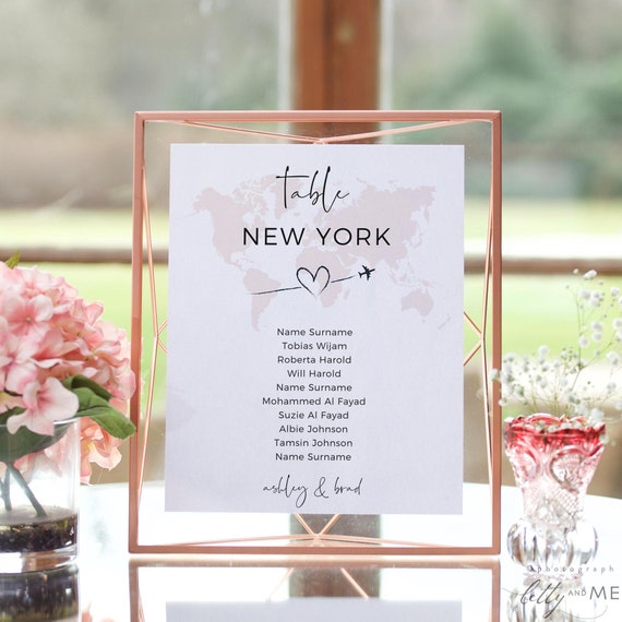 World Map Table Names, Destination World, Boarding Pass Tables, Table Seating Cards, Shower Table Cards, Canva Templates, Travel Inspired