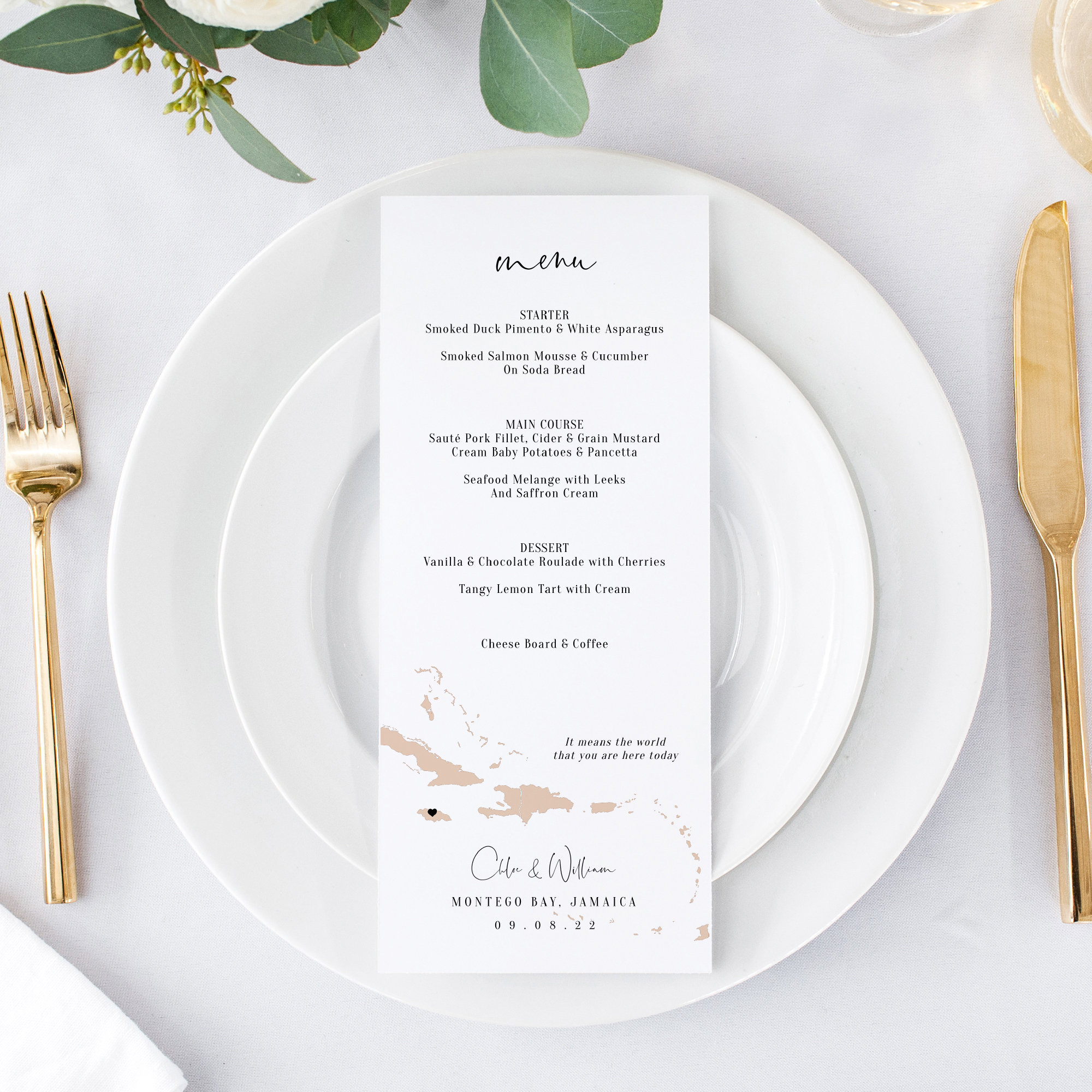 Destination Caribbean Wedding Menu Destination Wedding Etsy Canada