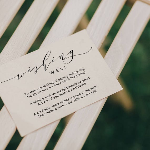Wishing Well Printable Template Printable Wedding Wishing Etsy