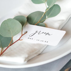 Namensschild zum Ausdrucken 2.5x1.25" und 3x1" (2,5 x 1,25 Zoll) Platzschild-Vorlage, Hochzeitsnamen auf Tags, Geschenkanhänger, Canva Vorlagen | 68 Bild 9