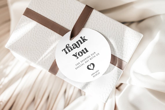 Circle Thank You Favor Tags, Round Favor Tags, Circle and Rectangle Printable Favor Tags, Thank You Tags, Corjl Template, FREE Demo | 85