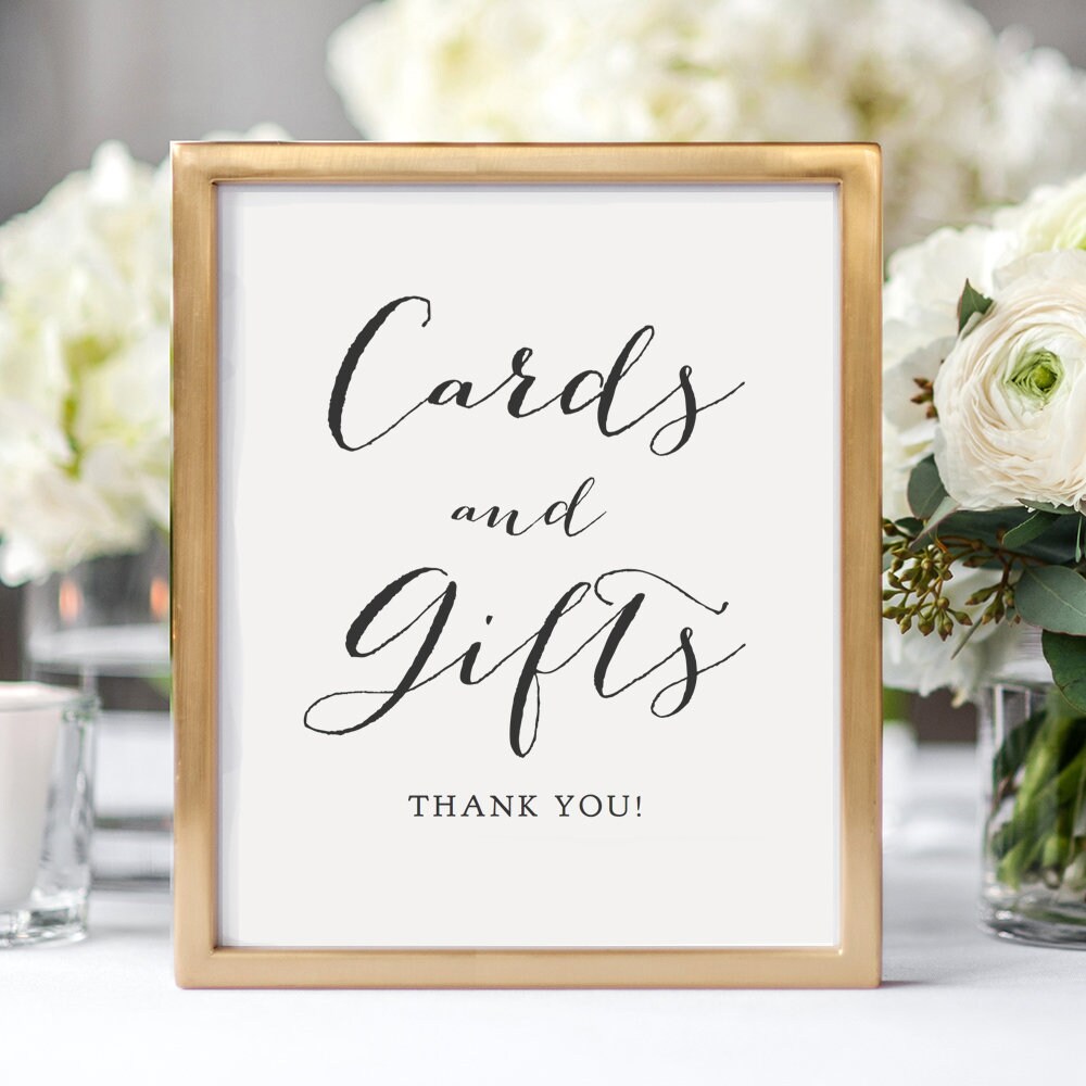 Cards And Gifts Sign Cards And Gifts Printable Sign Wedding Signs Wedding Printable Gift Table Sign 8x10 Sweet Bomb