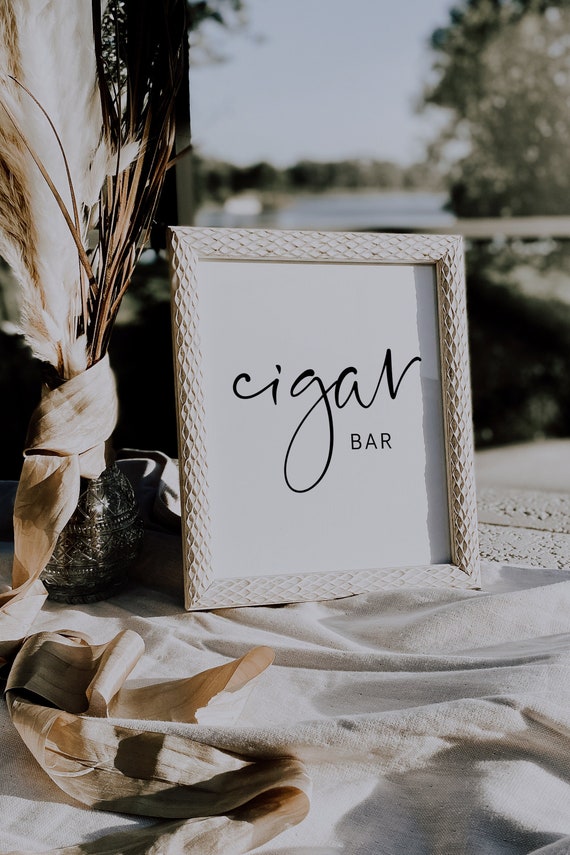 Cigar Bar Sign, Printable Cigar Bar Sign, Wedding Cigar Bar Sign, Instant Download and Print | 86