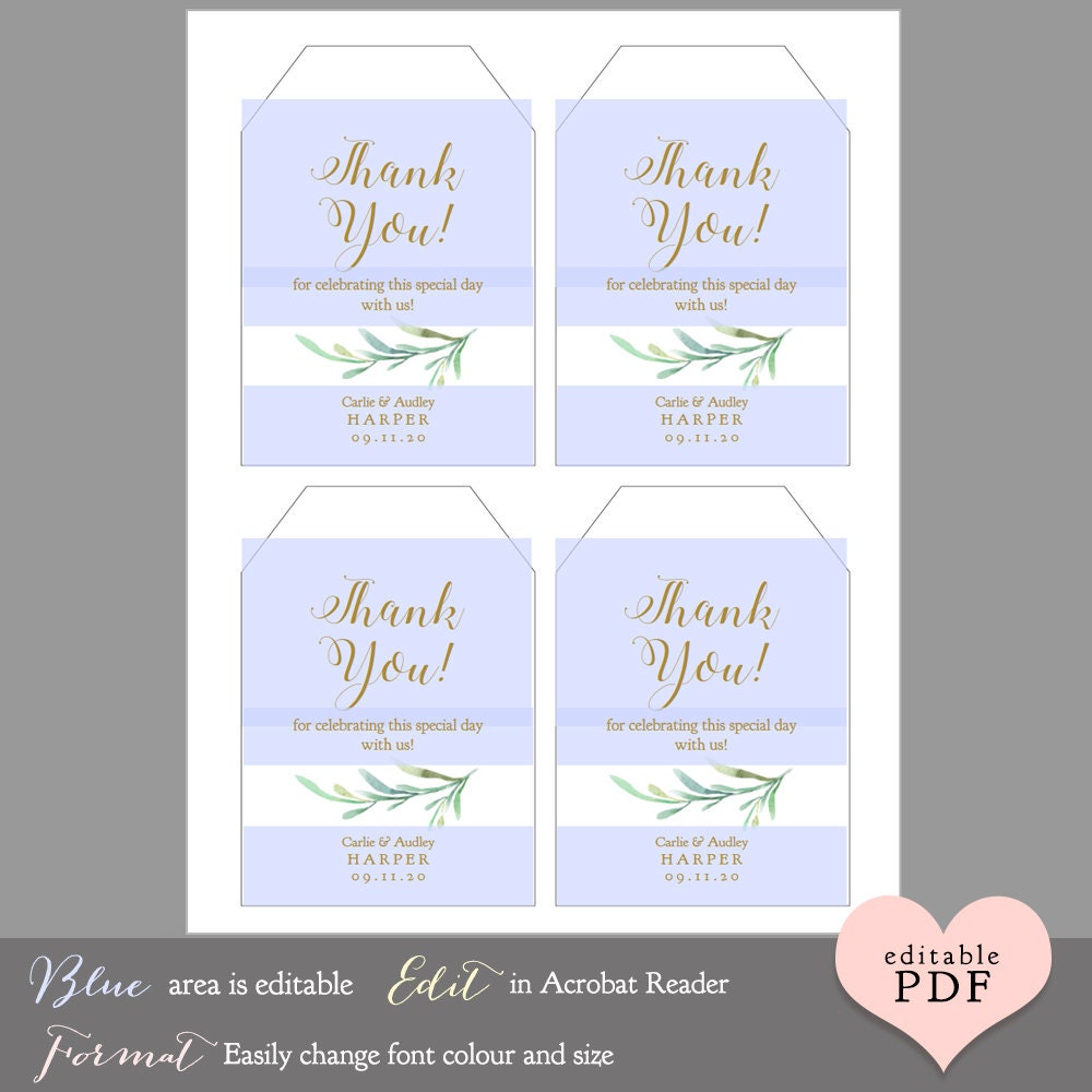 large favor thank you tags 35x5 each printable gift tags diy
