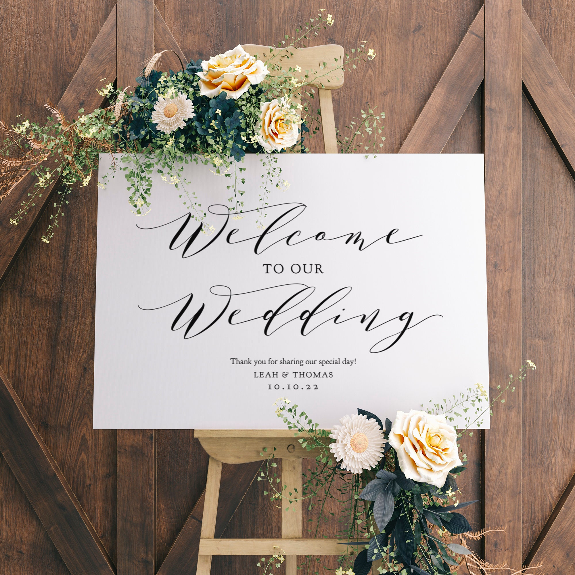 Welcome Program Order Of The Day Wedding Sign DIY Printable Wedding 