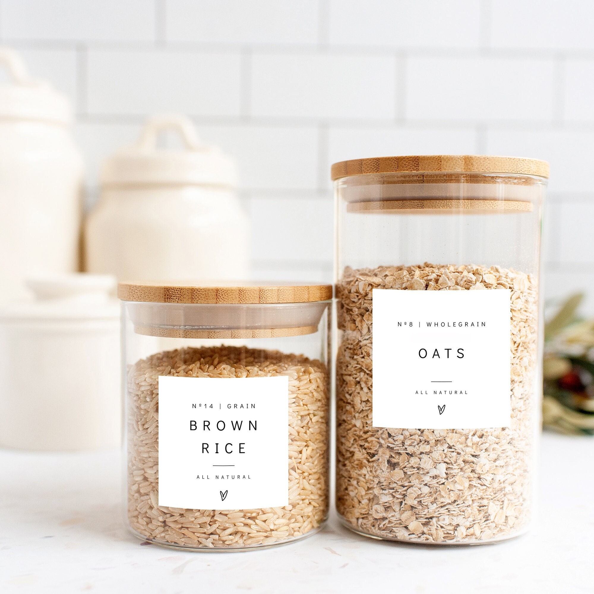 Free Editable Printable Kitchen Pantry Labels for Storage Containers