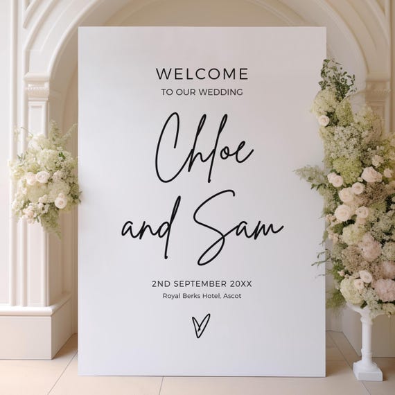 Large Templates for Minimalist Welcome Party Signs in 9 Sizes, Canva | 53