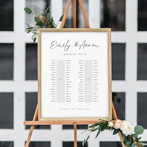 Canva Banquet Seating Chart, 2 Long Tables, Banquet Table Plan Printable Template, Wedding Banquet Tables, Canva Templates, 118