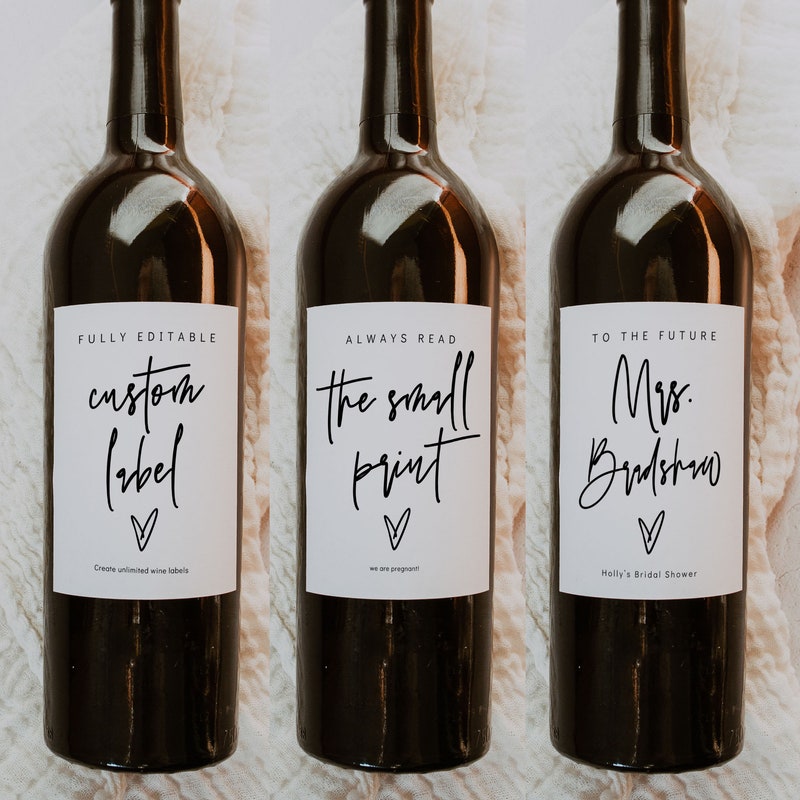 Printable Wine Label - Etsy