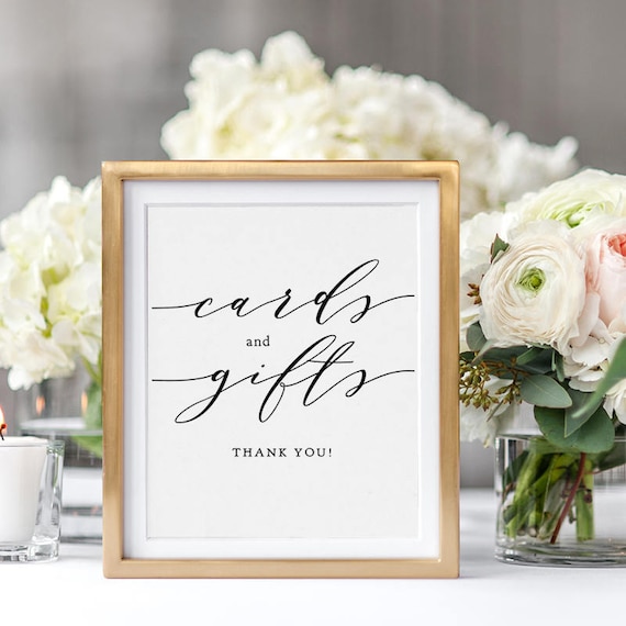 Wedding Cards and Gifts Sign, Wedding Signage 5x7" and 8x10", Wedding Sign printable wedding sign, "Wedding", Download and Print