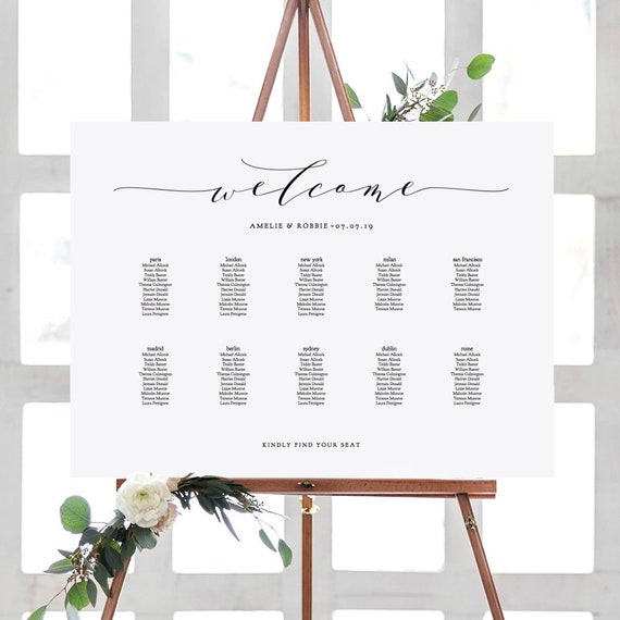 Etsy Seating Chart Template