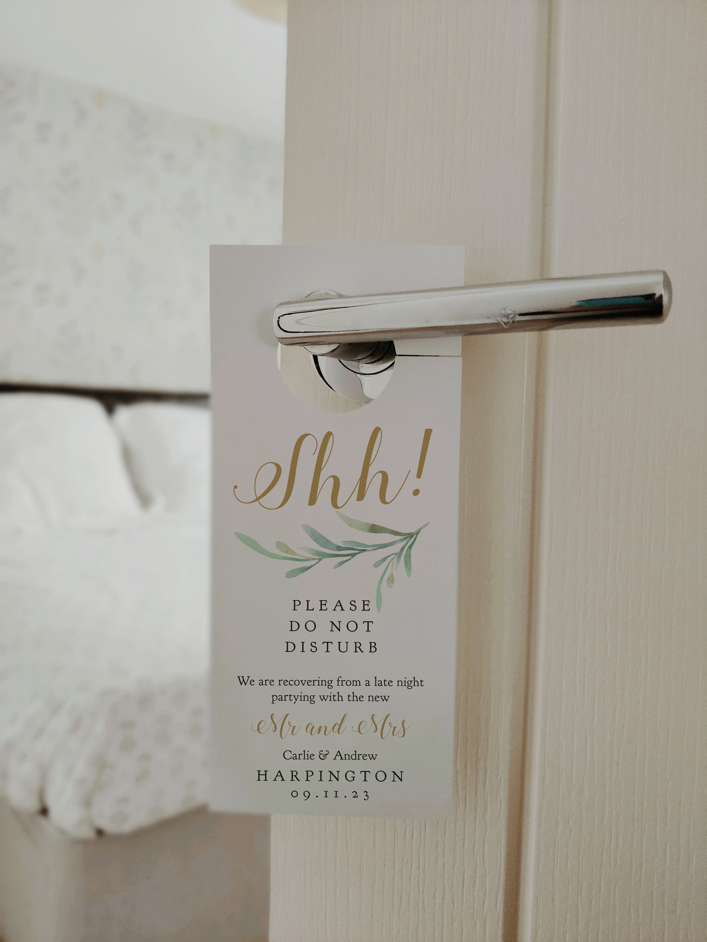 Do Not Disturb Door Hanger Printable Wedding Door Hanger Welcome Door 