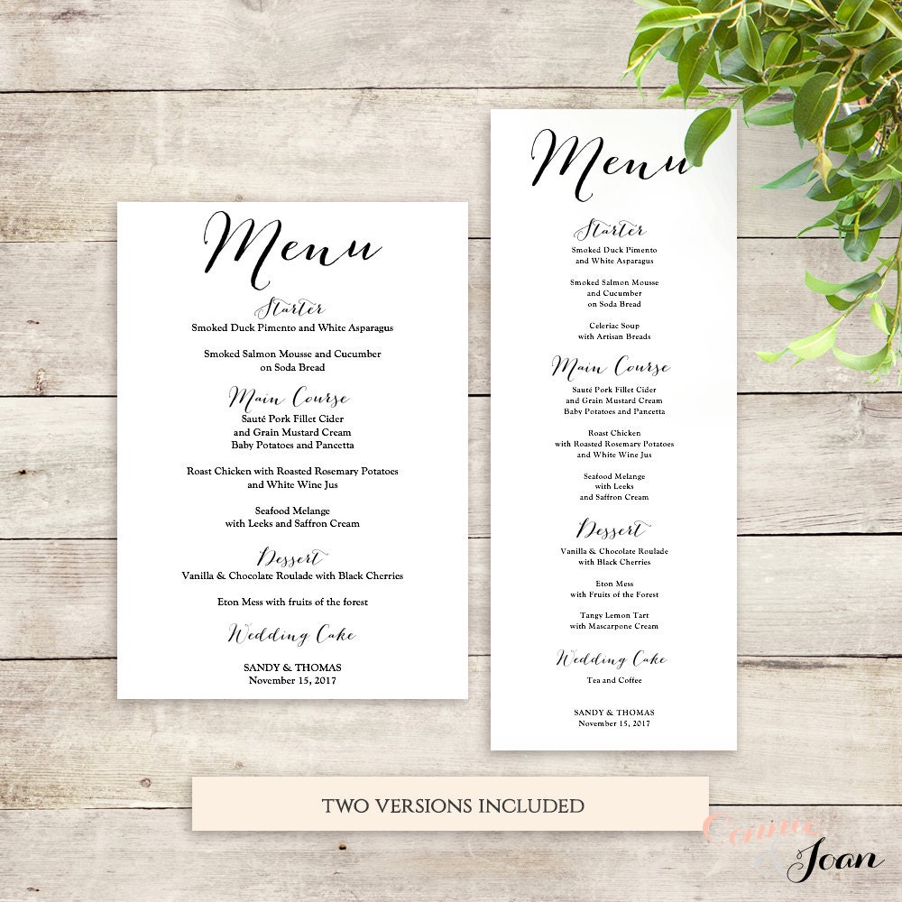 This is an image of Menu Printable with regard to blank It's just a picture of Menu Printable with regard to blank
