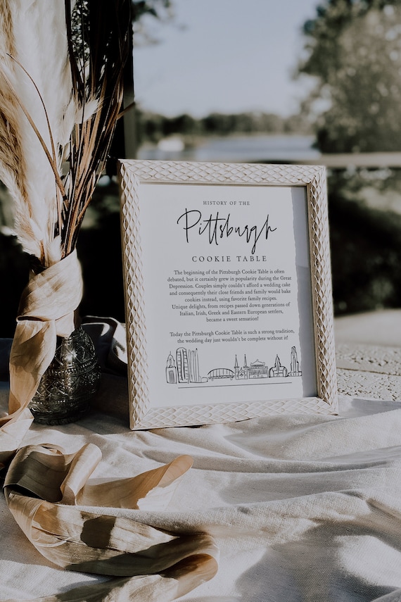 Pittsburgh Cookie Table Sign, Printable History of Pittsburgh Cookie Table Sign, Printable Sign, Instantly download and print | 88