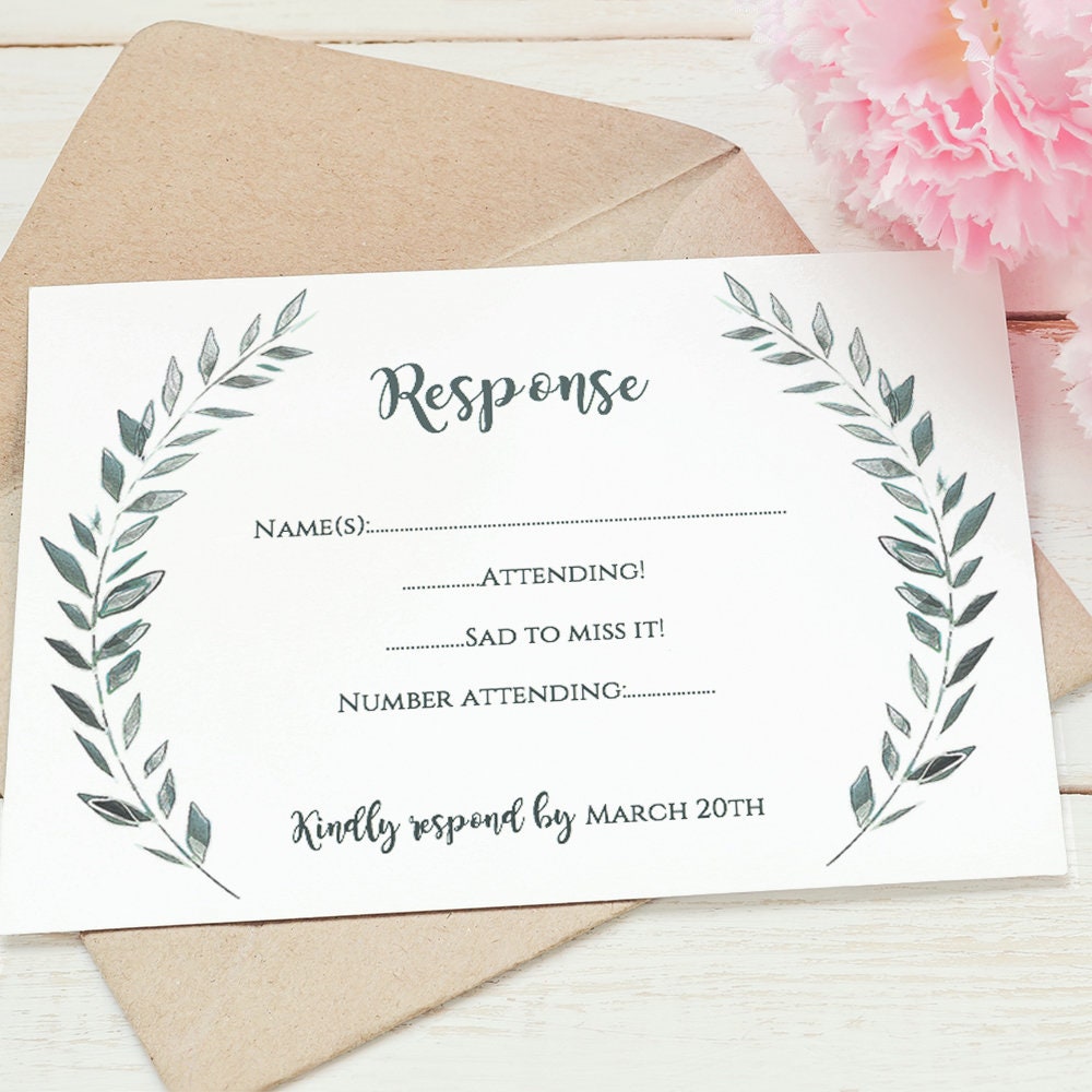 Size Of Rsvp Cards In Wedding Invitations