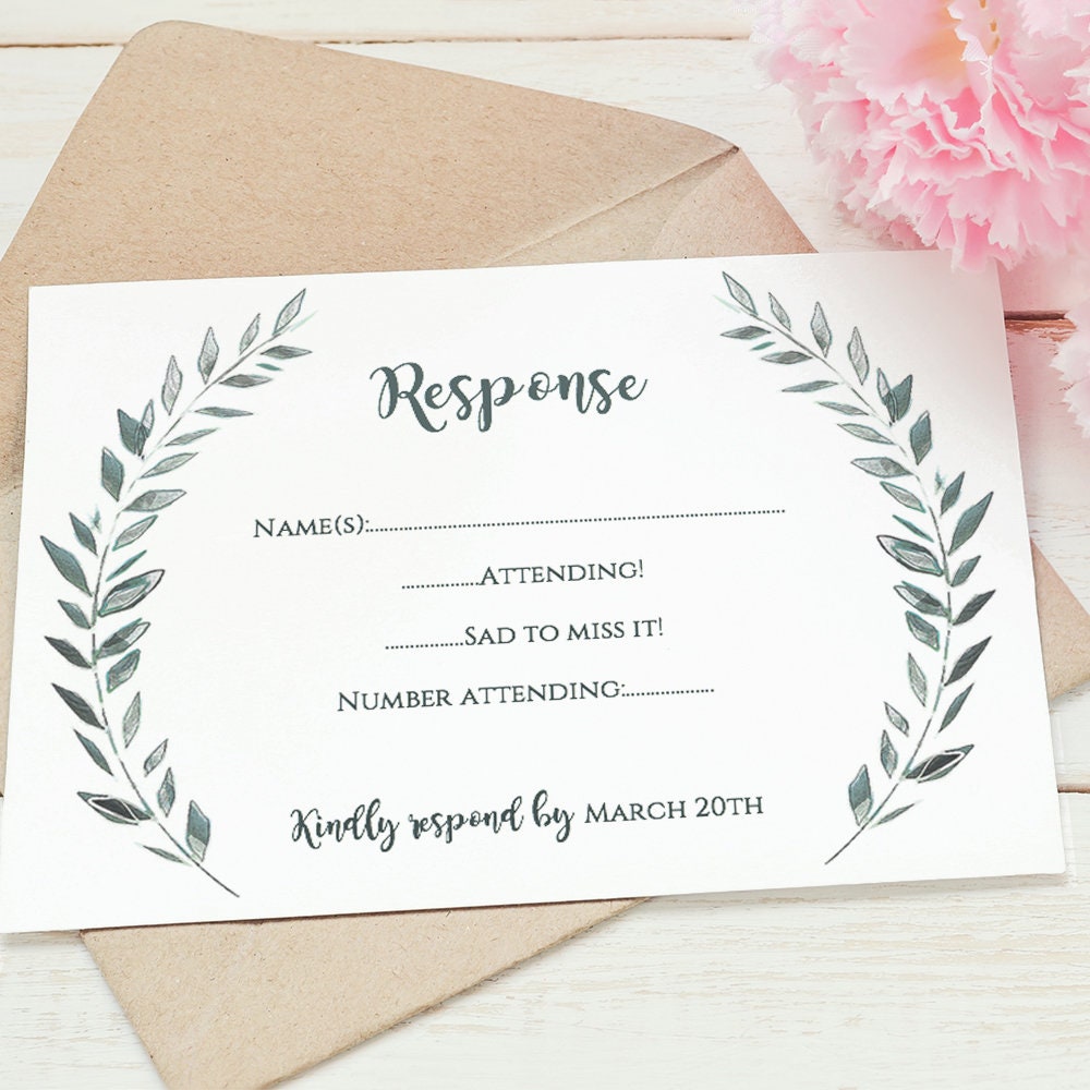 Rsvp Card Size Wedding All In One Wedding Invitation With RSVP 