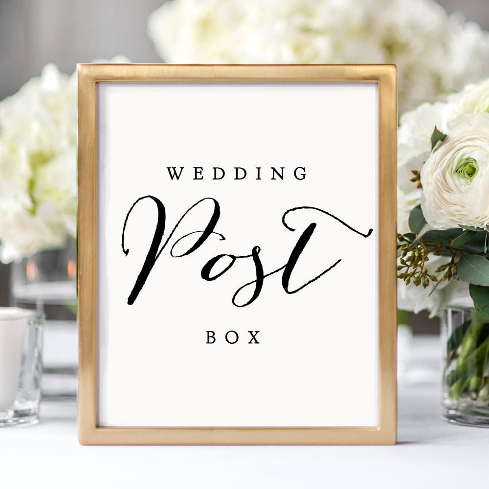 Wedding Post Box Printable Sign 8x10 8 5x11 And A4 Wedding Signs Wedding Post Box Printable Sign 8x10 8 5x11 And A4 Wedding Signs