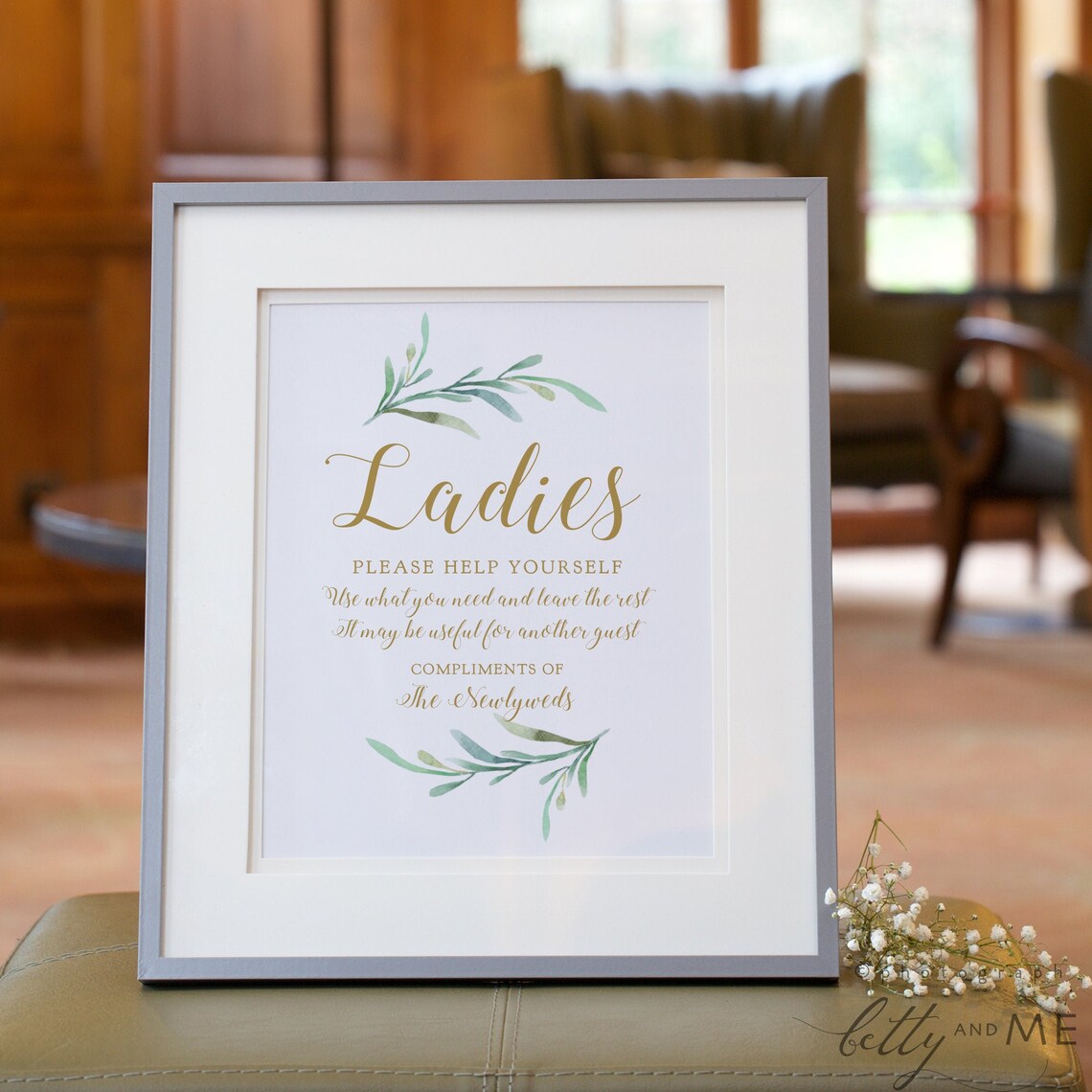 Bathroom Basket Sign Printable Wedding Basket Sign Ladies and - Etsy