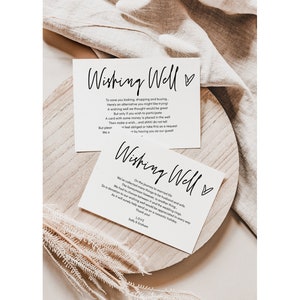 Wishing Well Card Template Printable Wishing Well Card - Etsy Australia