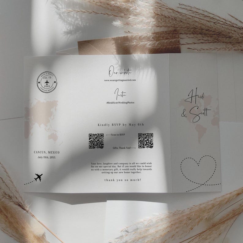 Destination Wedding Gatefold Invitations