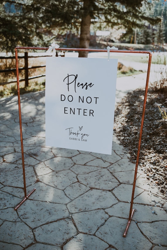 Please Do Not Enter in 10 Sizes, Printable No Entry Signs, No Entry Please, Wedding Do Not Enter, Canva Templates | 88