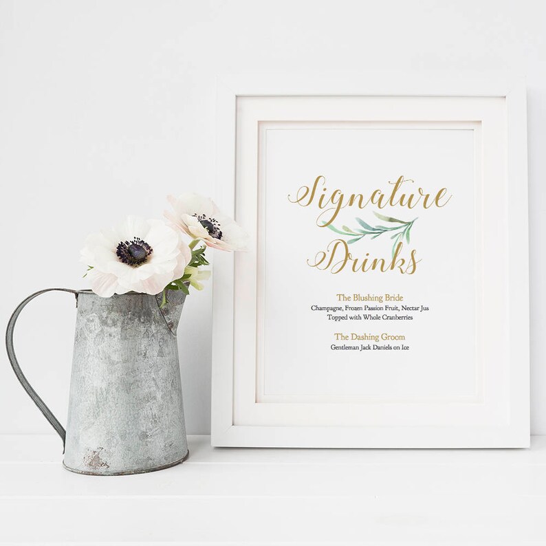 Greenery DIY Recipe Card Recipe Card Printable Printable Recipe Card Bridal Shower card 4x6 Bridal Shower Recipe Card