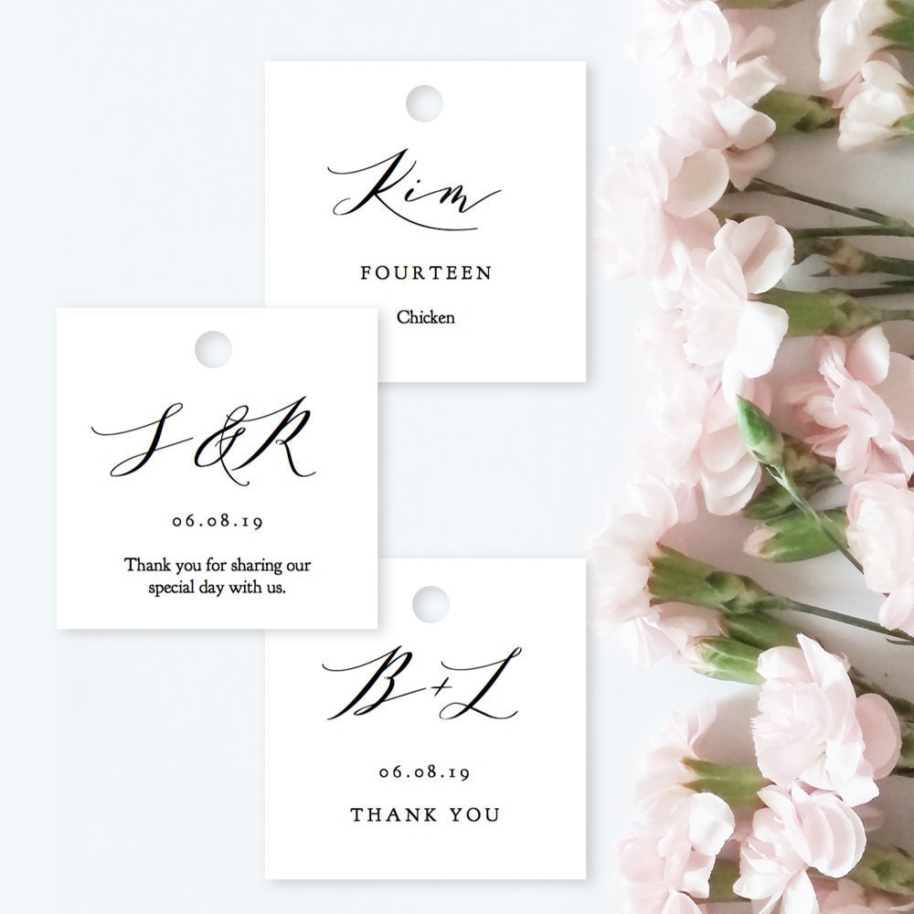 initial tags 2x2 square diy favor tags printable square