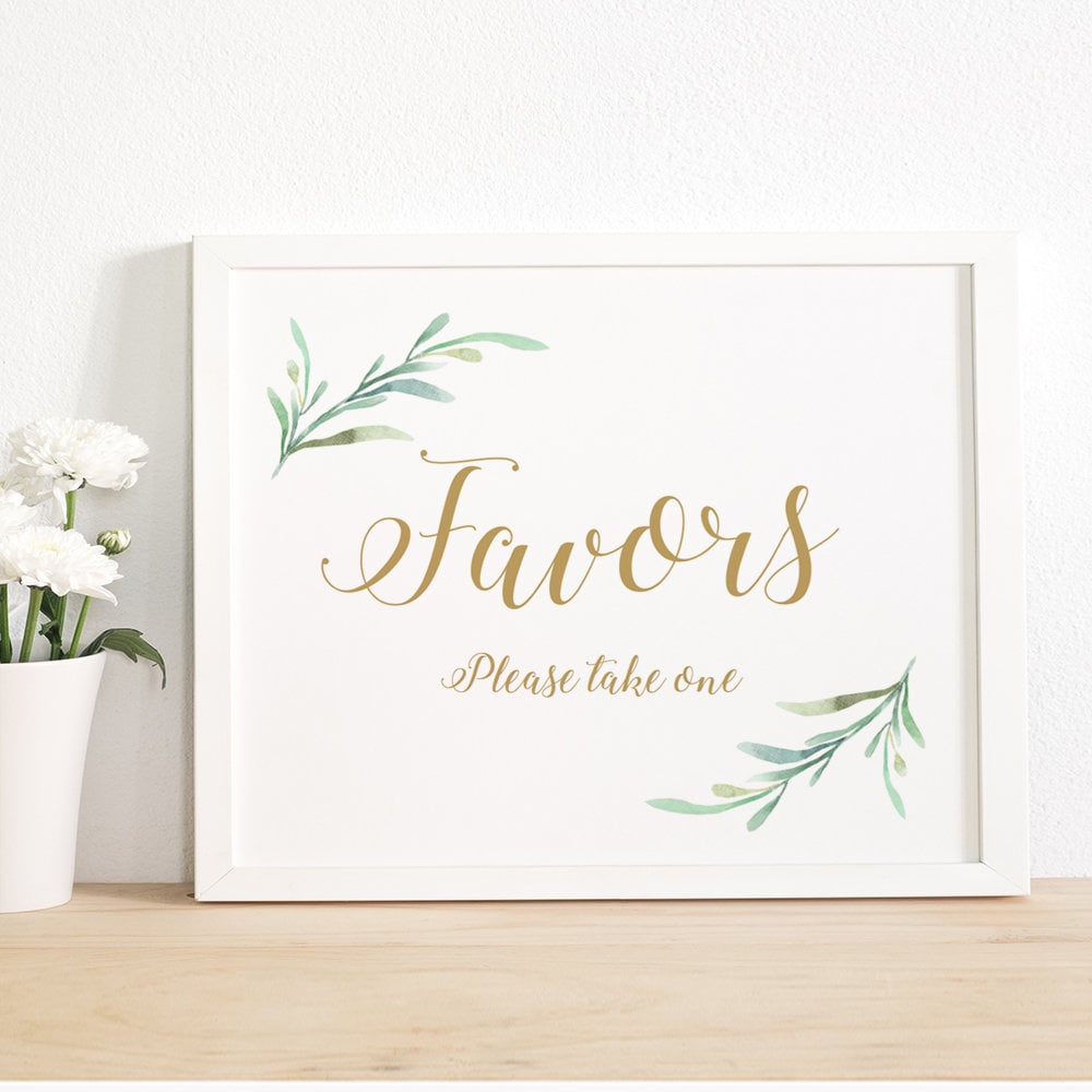Favors Sign Wedding Favour Sign Please take one, Printable Favor sign  Printable Wedding Signage, 8x10 and 5x7 Download and Print - PDF