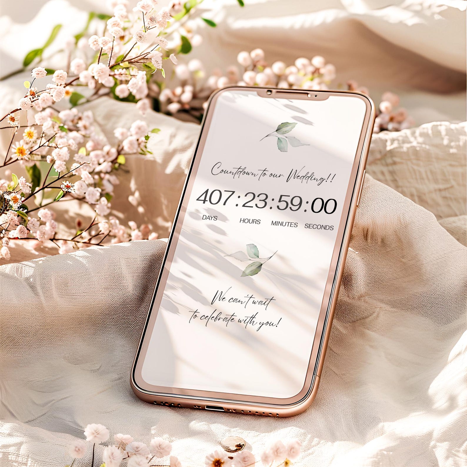 Invitation With Countdown Timer, Electronic Scrollable Wedding ...